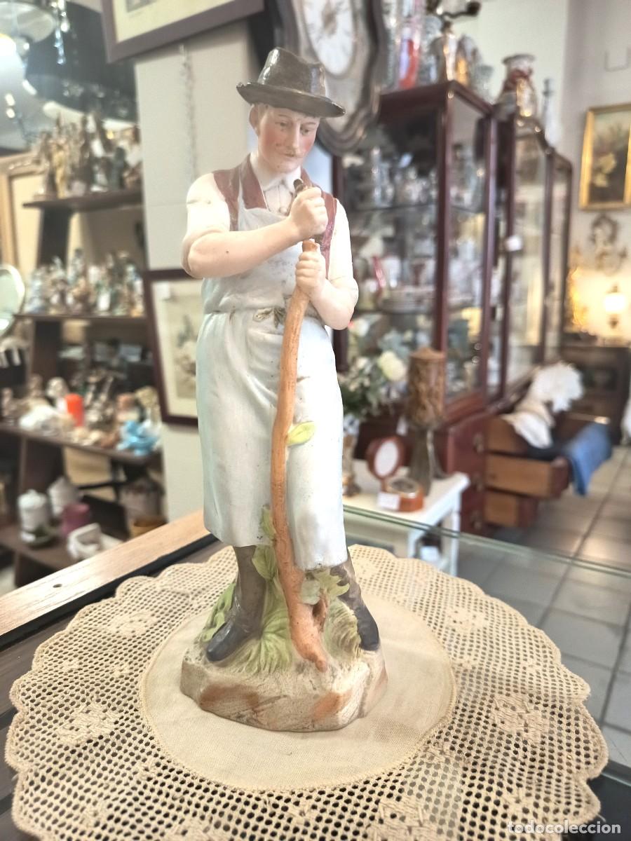 Vintage: Figura Campesino porcelana biscuit