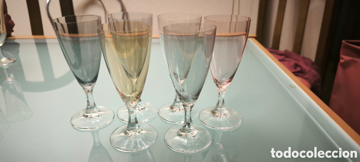 Vintage: Set de 8 Copas Tintadas Vintage