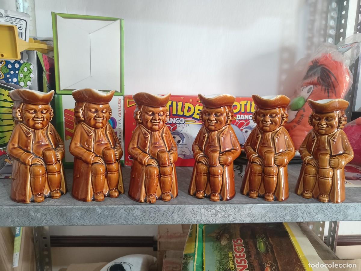 Vintage: Ocasion coleccionistas ! Juego 6 tazas ceramica a&ntilde;os 70 80 mambru toby jug Ibero Tanagra Santander