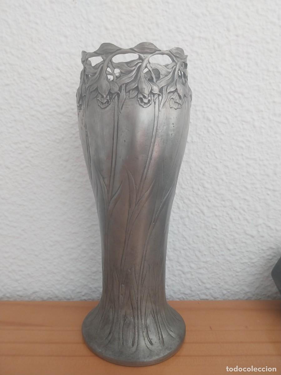 Vintage: Jarr&oacute;n Peltre Vintage Estilo Art Nouveau-Peltro 95% Made In Italy