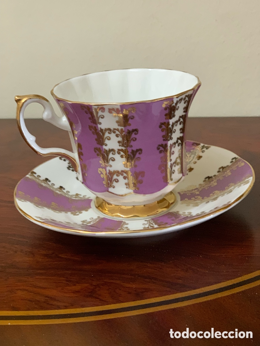 Vintage: Taza de t&eacute; inglesa Elizabethan Fine Bone China con plato &ndash; Porcelana fina inglesa