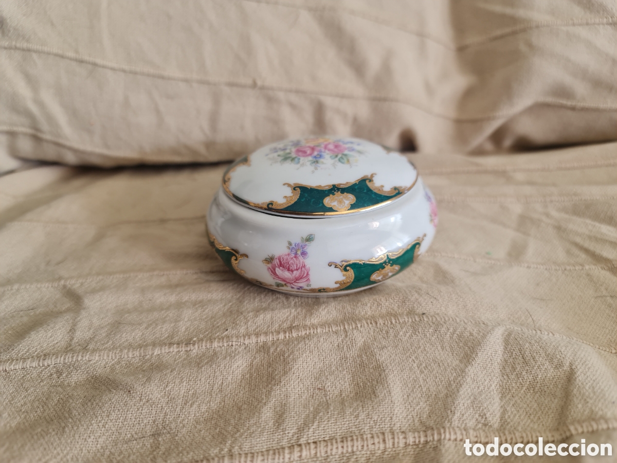 Vintage: ELYCA Elegante Bombonera/Joyero de Porcelana