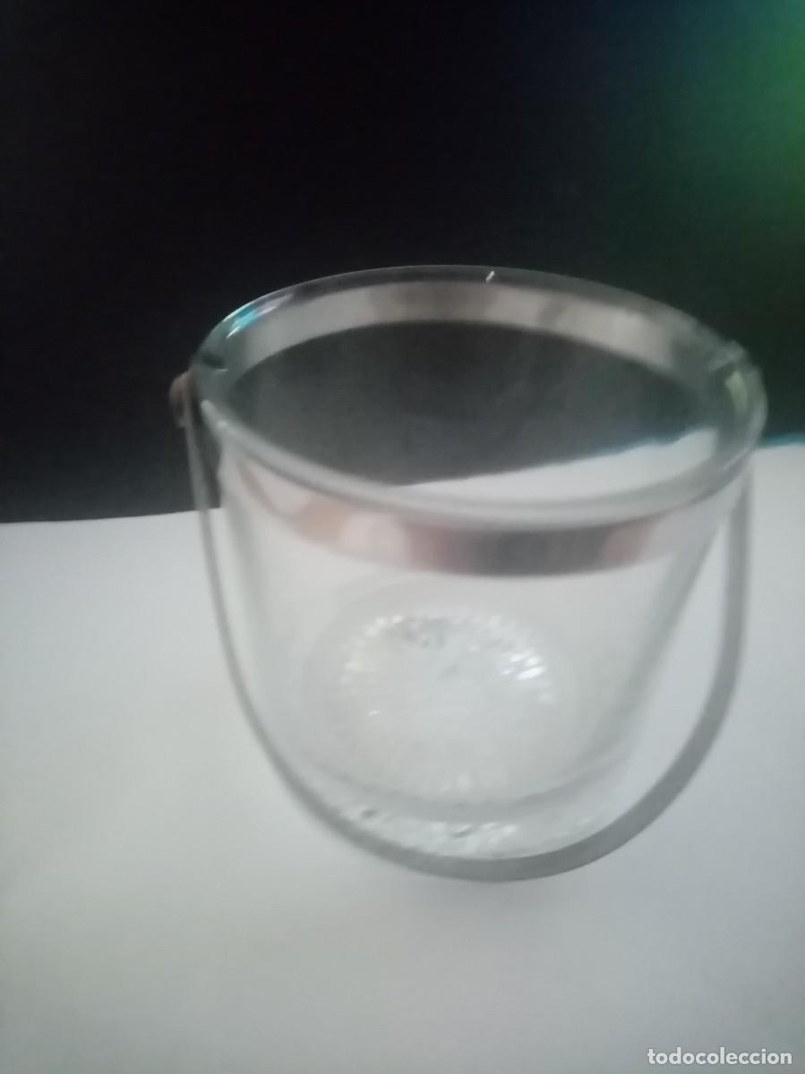 Vintage: CUBITERA DE CRISTAL Y METAL