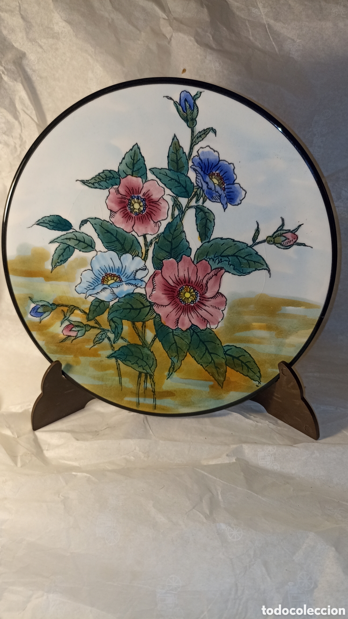 Vintage: : Plato Decorativo Cer&aacute;mica Vintage &rdquo;Ceramar&rdquo; - Pintado a Mano (23 cm)