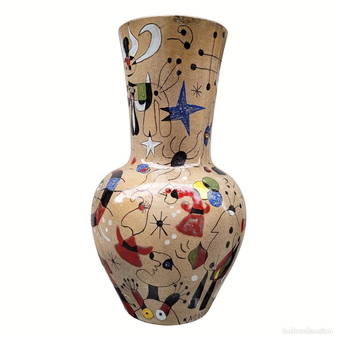 Vintage: Jarr&oacute;n &ldquo;Mir&oacute;&rdquo;, cer&aacute;mica vidriada, firmado Renata, 1993 &ndash; Espa&ntilde;a