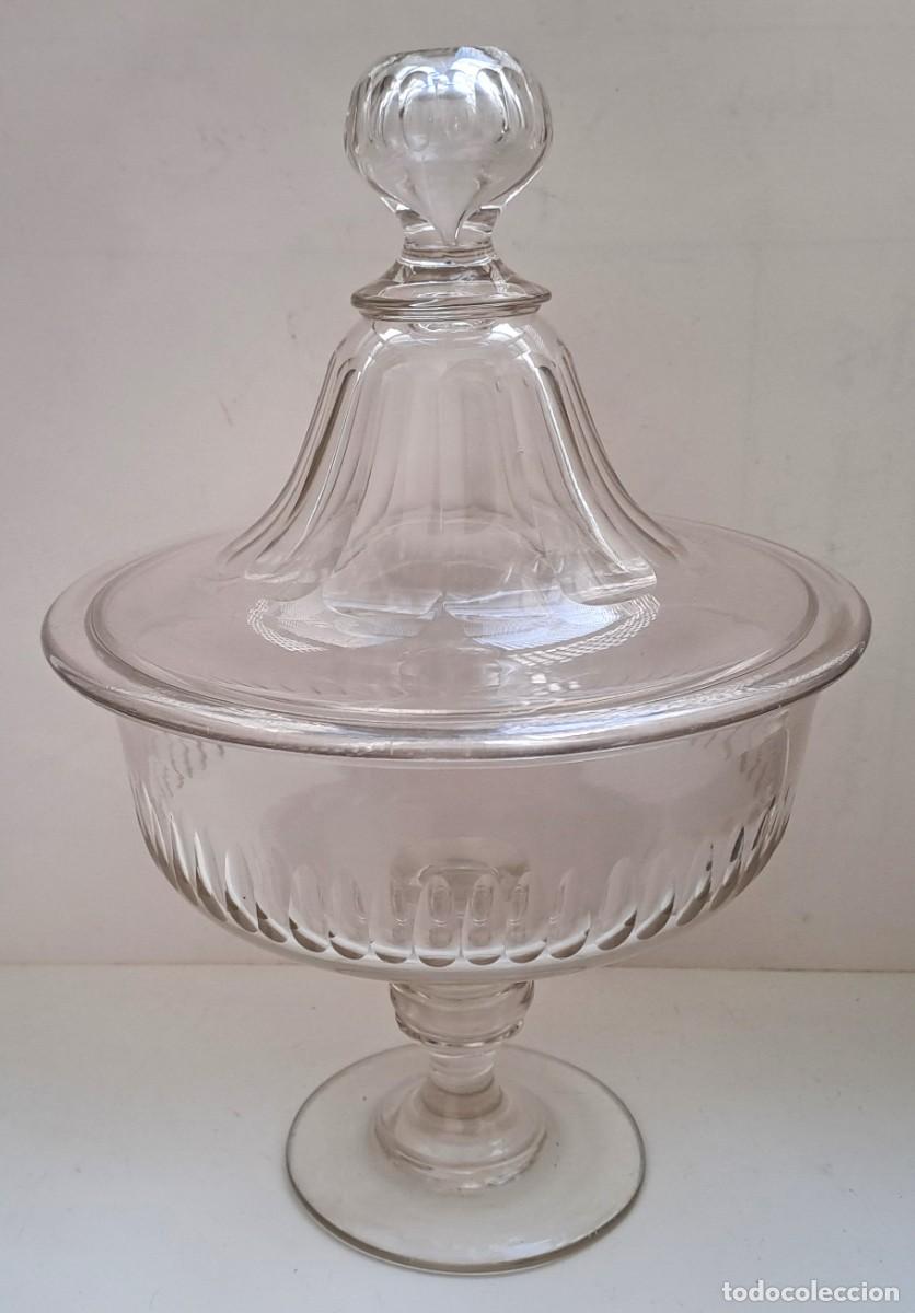 Vintage: BONITA BOMBONERA O DRAGEOIR DE CRISTAL TALLADO. BOMBONERA-03