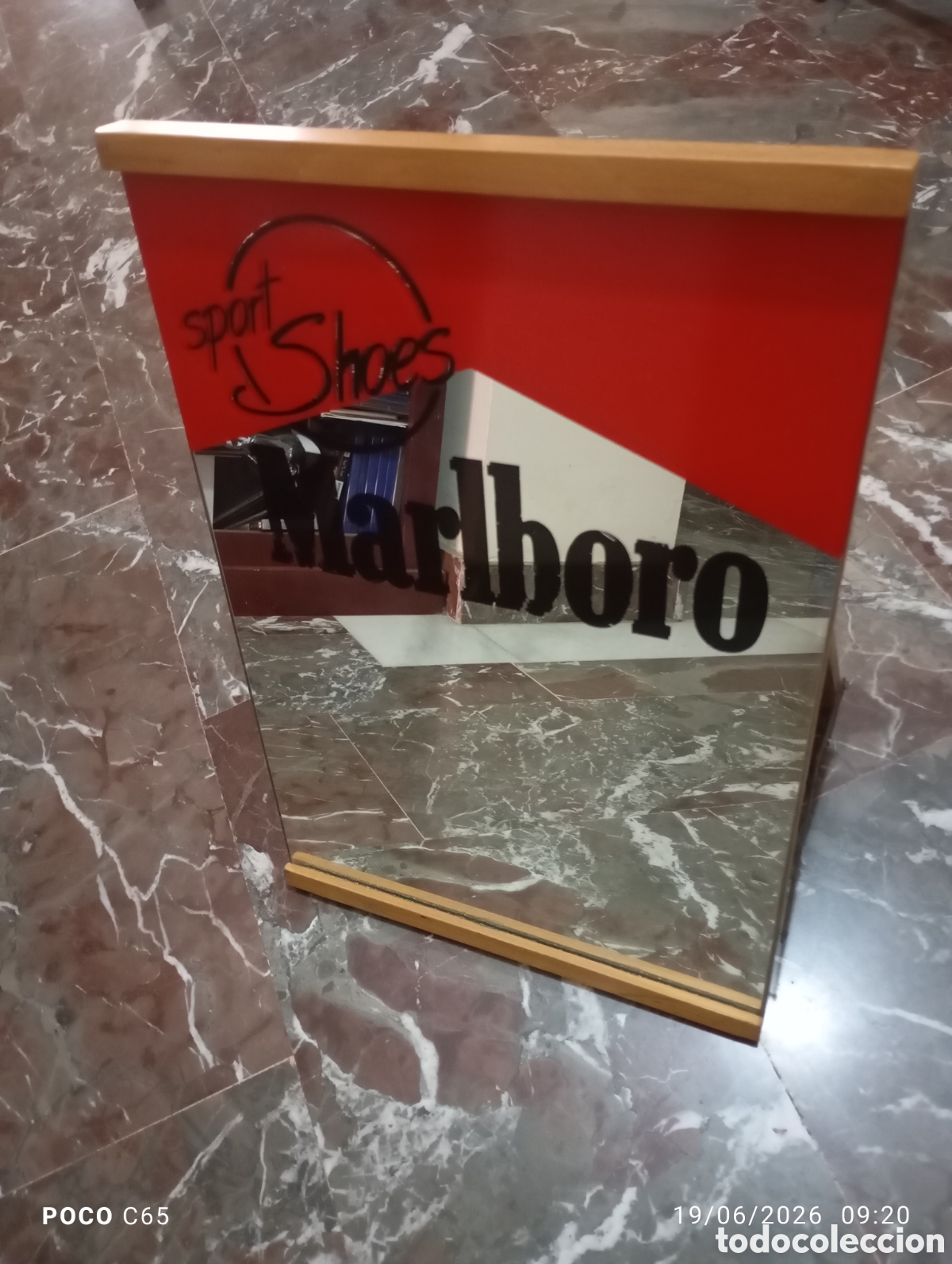 Vintage: Espejo zapatos retro marlboro a&ntilde;os 70 bien conservado