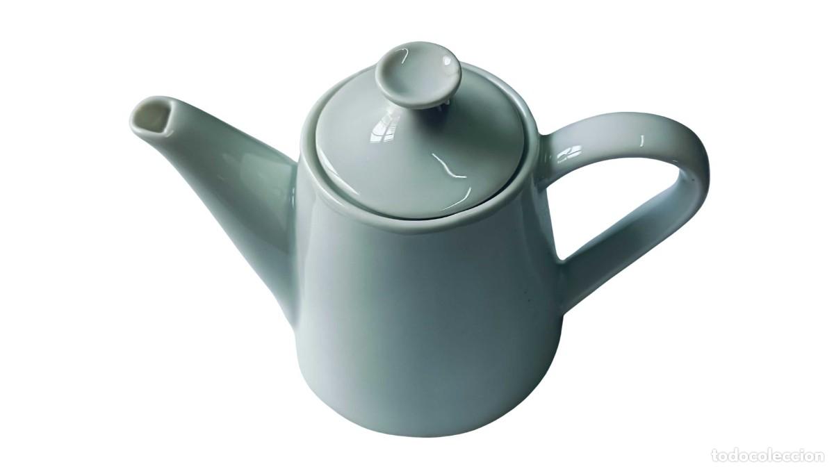 Vintage: TETERA VINTAGE - PORCELANA ESMALTADA BLANCA - SELLO NUMERADO &rdquo;400/1&rdquo; - A&Ntilde;OS 1970-1980