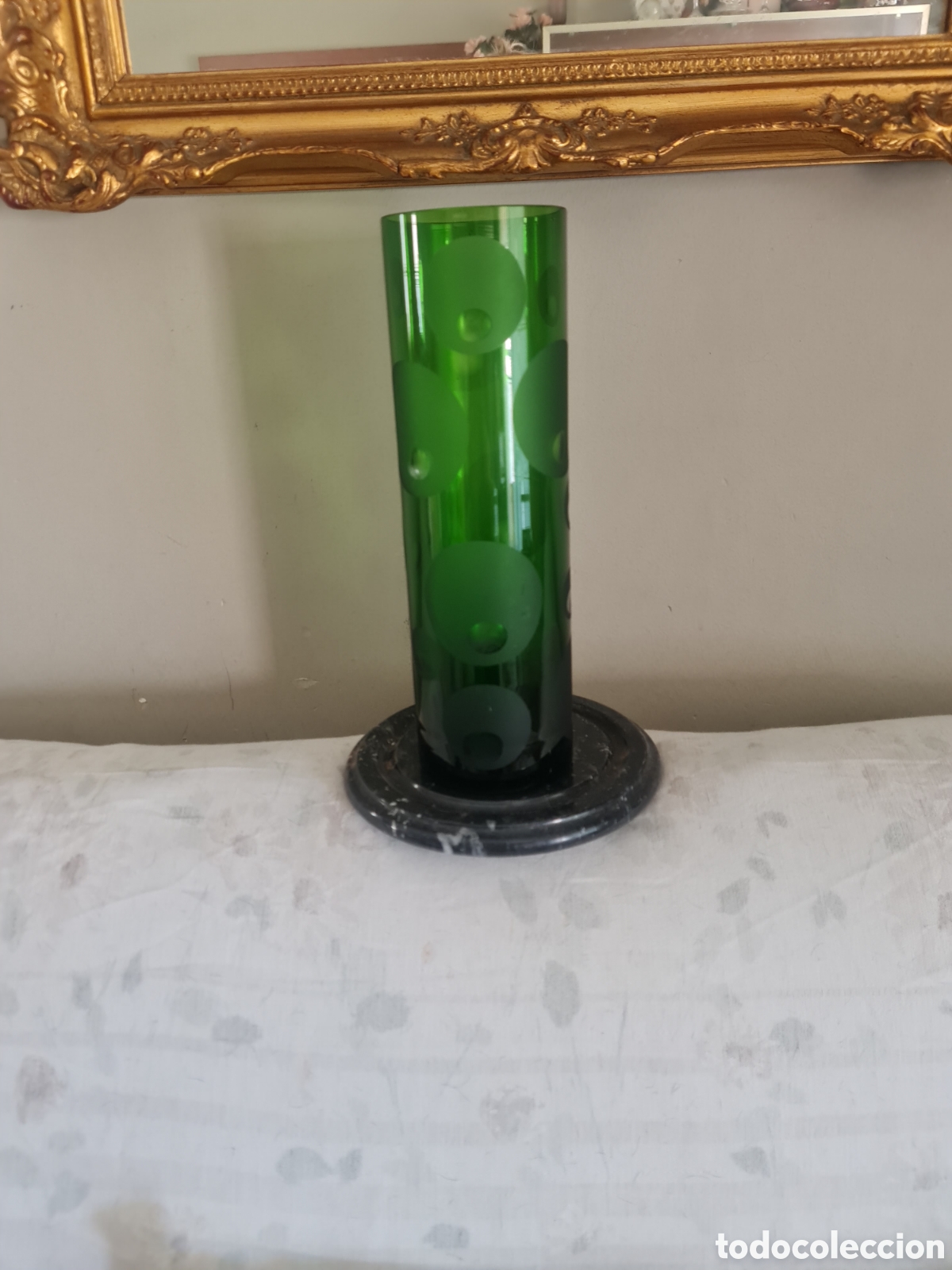 Vintage: Vidrio Soplado Artesanal &ndash; Dise&ntilde;o Retro con Detalles al &Aacute;cido &ndash; Pieza &Uacute;nica