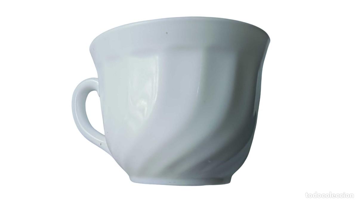 Vintage: 1 taza blanca festolada - MENAJE HOSTELER&Iacute;A RETRO