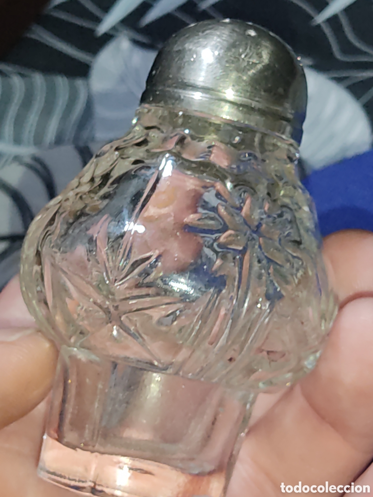 Vintage: Salero de cristal de Bohemia.A&ntilde;os 60.