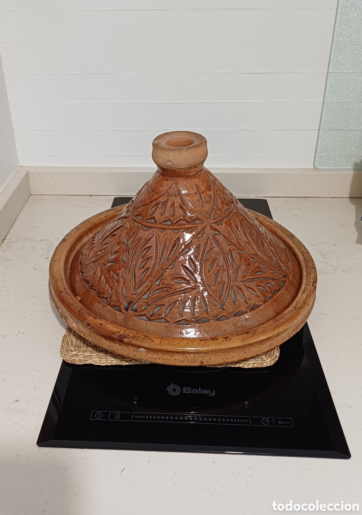Vintage: Tajin de cer&aacute;mica decorado