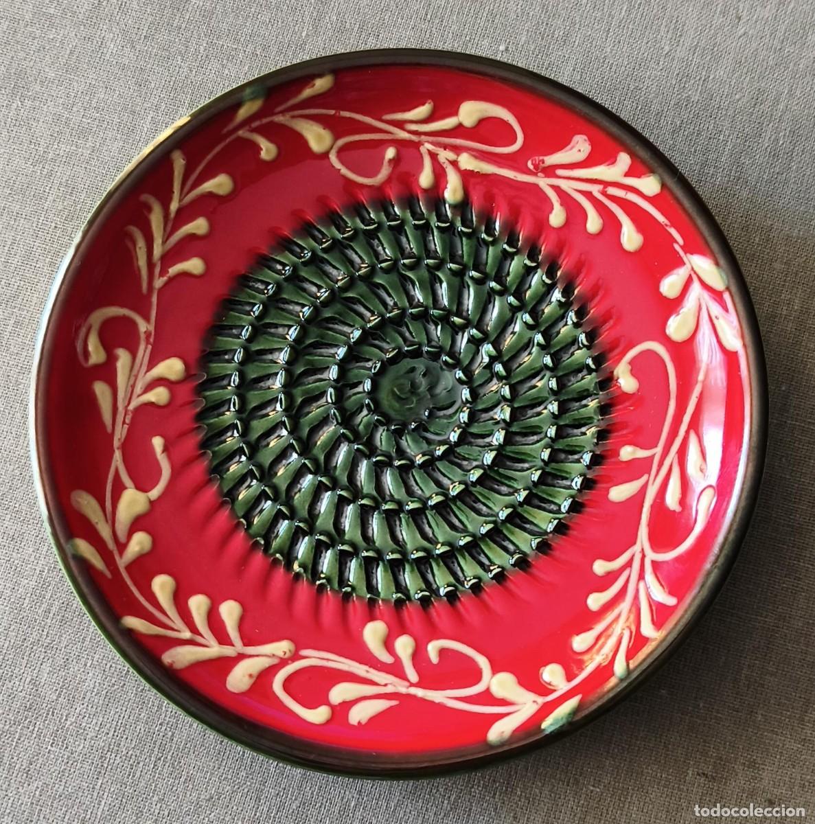 Vintage: Peque&ntilde;o plato cer&aacute;mica andaluza hecha y pintada a mano - 12cm di&aacute;metro 3