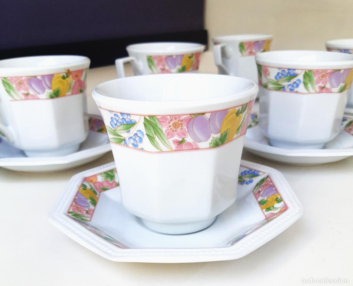 Vintage: PRECIOSO Y DELICADO JUEGO DE CAF&Eacute;-DESAYUNO/T&Eacute; DE PORCELANA FINA &ldquo;SEA GULL JIAN SHIANG&rdquo;, 6 PERSONAS