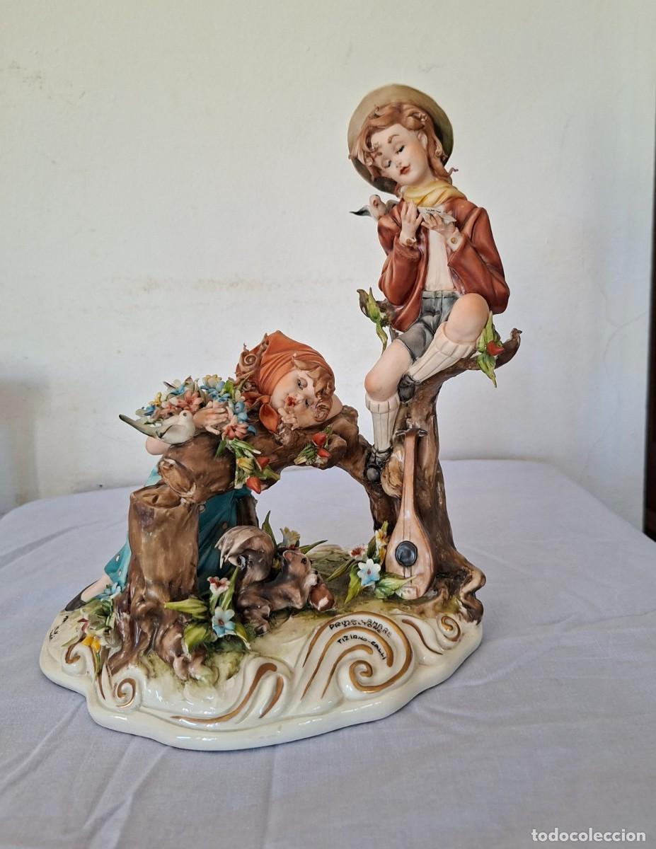 Vintage: TIZIANO GALLI - escultura de porcelana Capodimonte