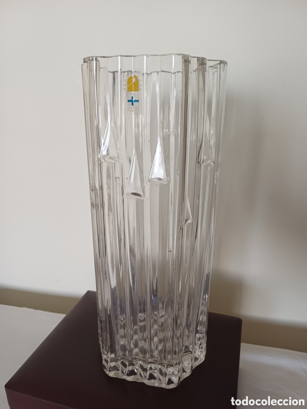 Vintage: Florero cristal o vidrio Meisiurut Tauno Wirkkala HUMPPILA hecho a mano Finlandia