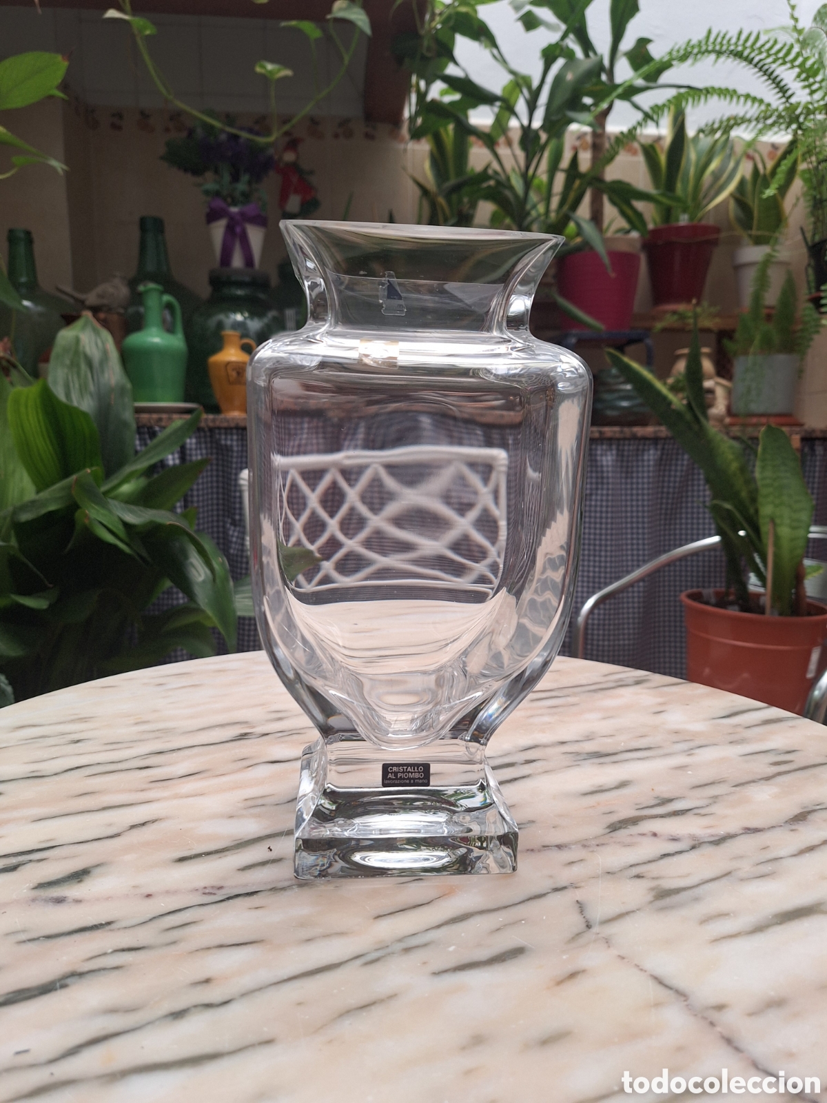 Vintage: Jarr&oacute;n de cristal ,Plomo italiano.