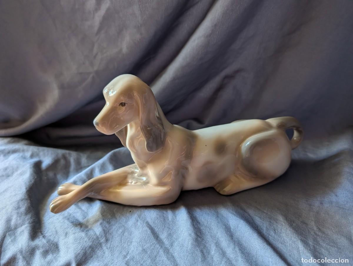 Vintage: Figura de Perro CASADES Porcelana Espa&ntilde;ola Made in Spain 25,5 cm Vintage