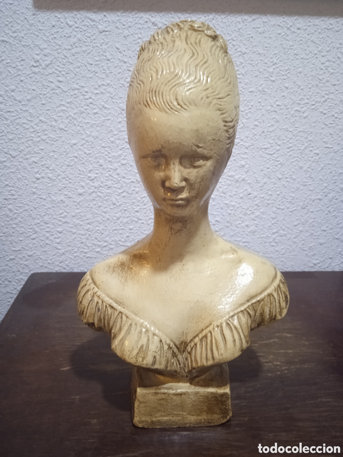 Vintage: Escultura busto de mujer vintage