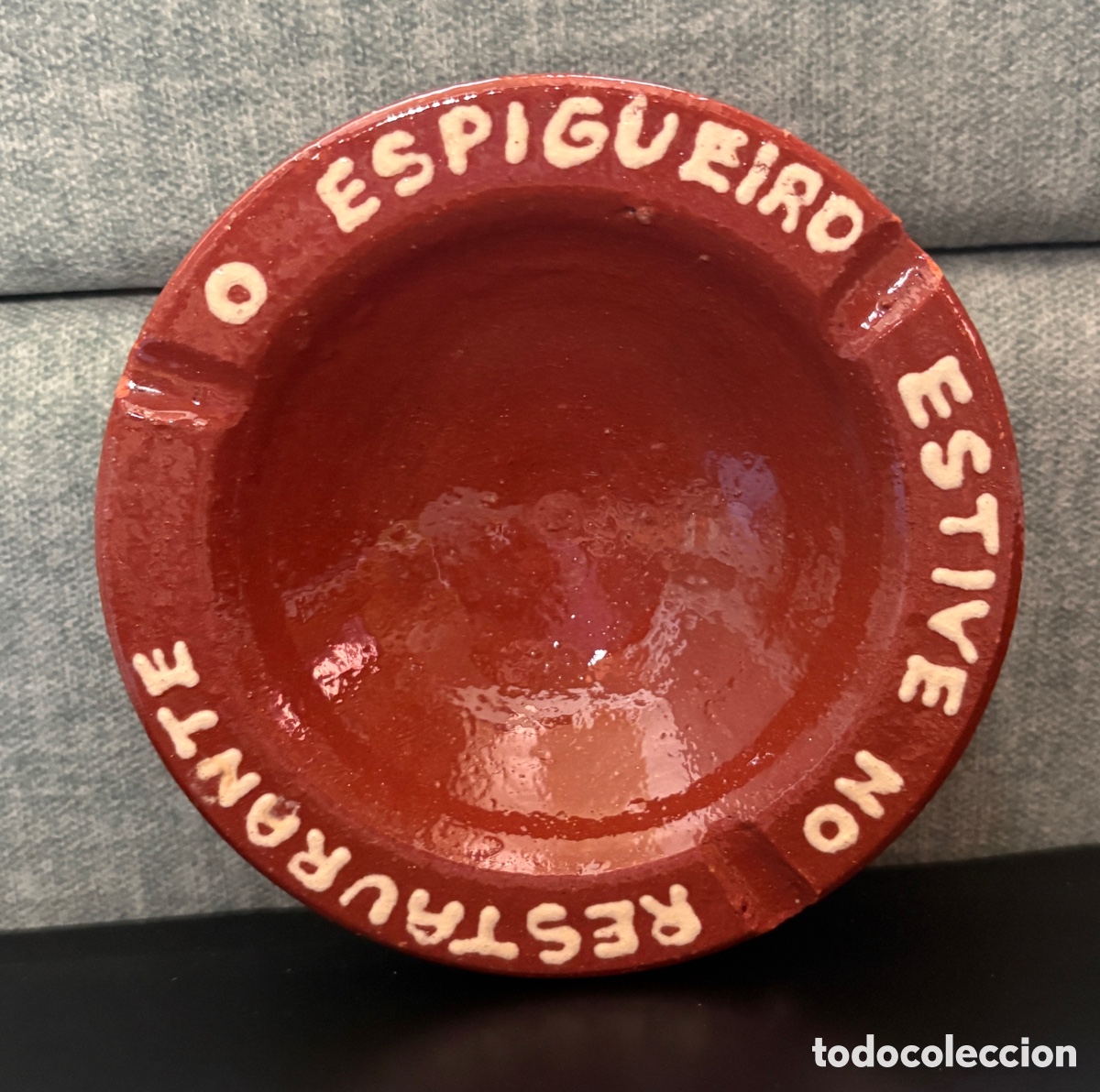 Vintage: (L883) Cenicero cer&aacute;mica O Espigueiro restaurante Galicia