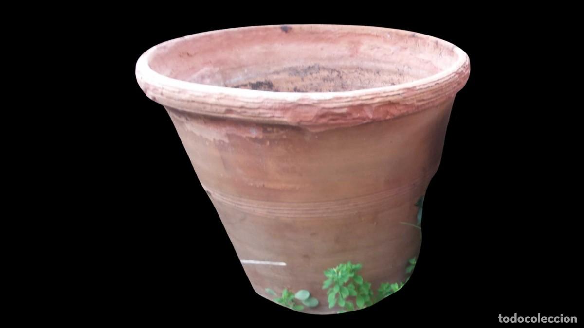 Vintage: MACETA DE TERRACOTA VINTAGE - ESTILO R&Uacute;STICO TOSCANO - BORDE DECORATIVO - A&Ntilde;OS 70/80
