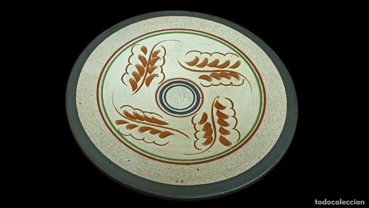 Vintage: PLATO DECORATIVO R&Uacute;STICO DE CER&Aacute;MICA - DECORACI&Oacute;N FLORAL - A&Ntilde;OS 70-80
