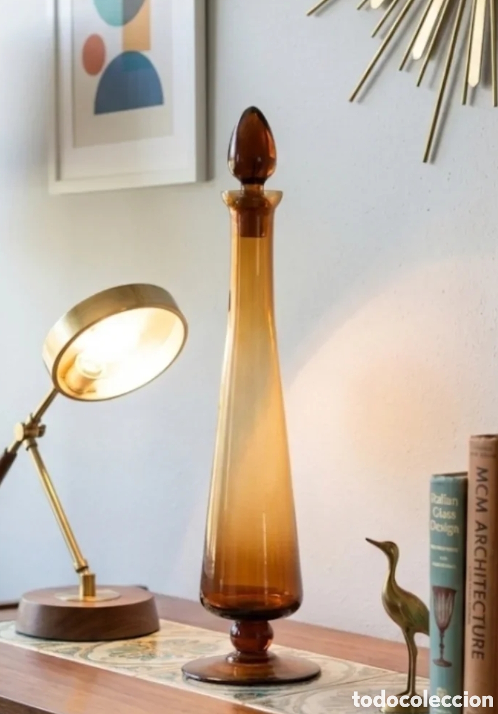 Vintage: Empoli Italia &Aacute;mbar &Oacute;ptico Mid-century