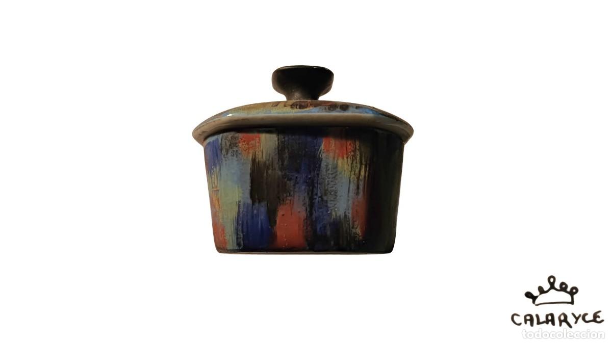 Vintage: JOYERO DE PORCELANA ART&Iacute;STICA - FIRMADO CALARYCE - A&Ntilde;OS 70-80