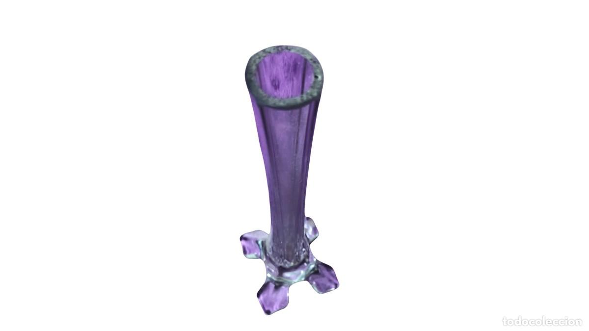 Vintage: Encantador Jarr&oacute;n Violetero Vintage de Cristal - A&ntilde;os 50/60