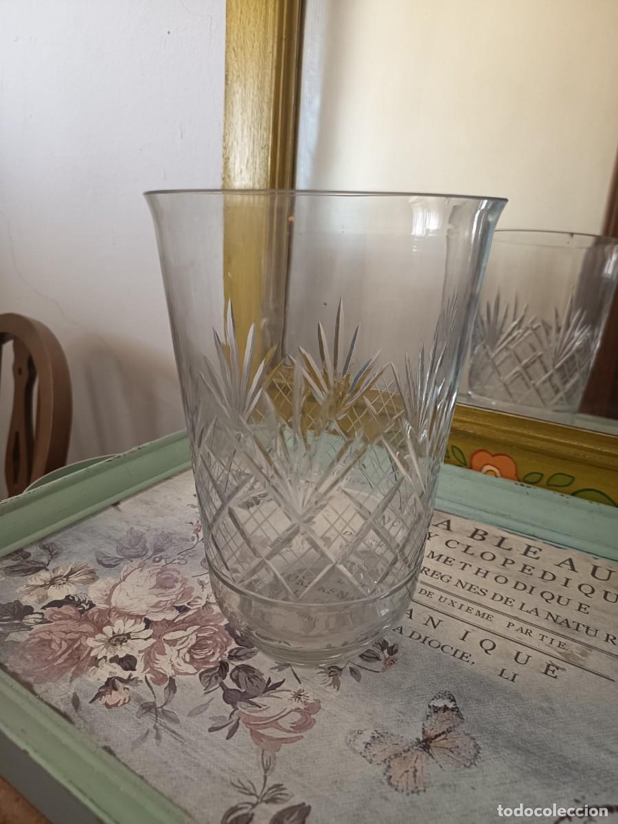 Vintage: Jarr&oacute;n de cristal tallado