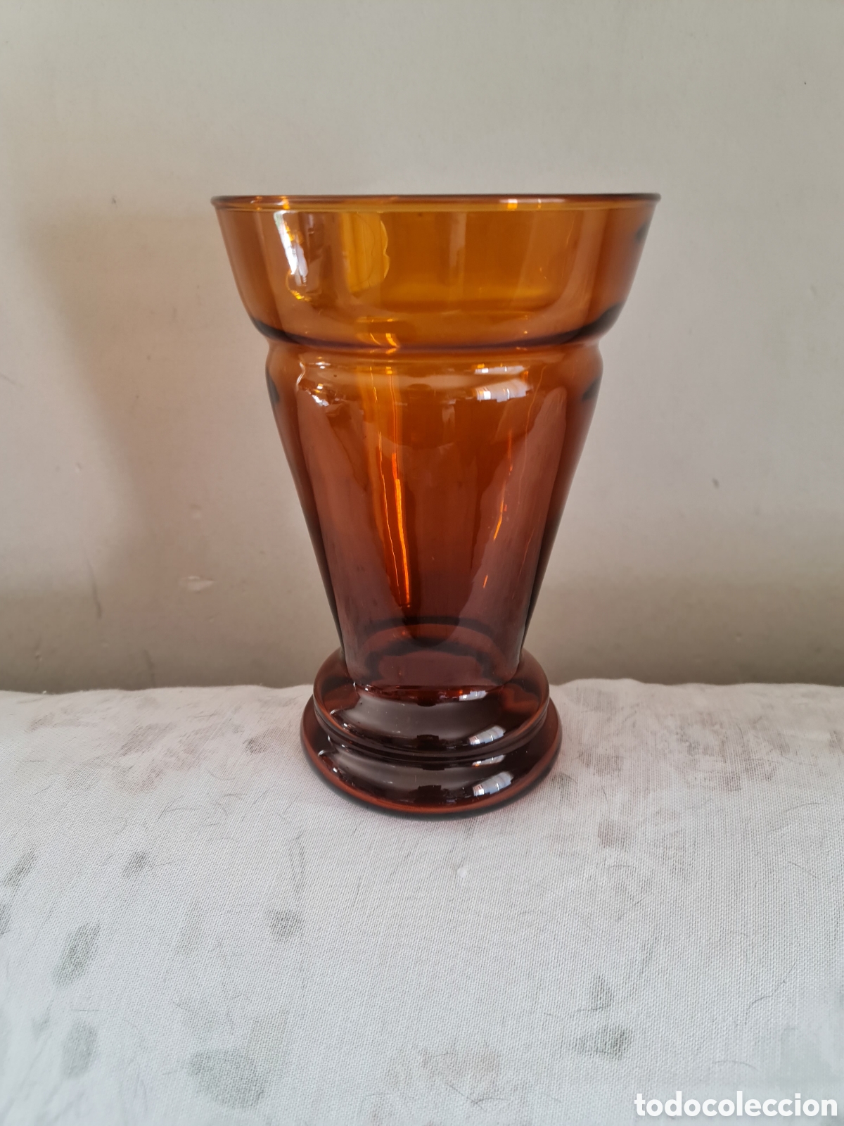 Vintage: Art D&eacute;co Original (circa 1930) Vidrio &Aacute;mbar Macizo