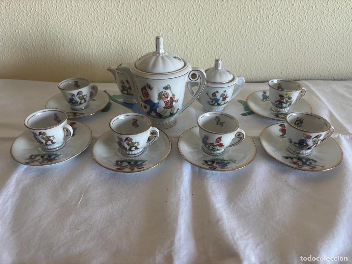 Vintage: Juego de caf&eacute; seis piezas porcelana infantil SXX