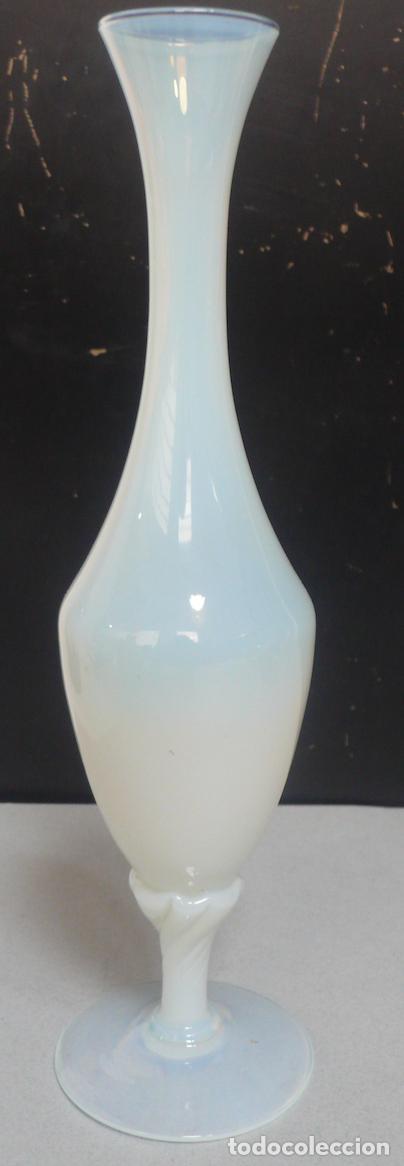 Vintage: JARRON BLANCO CRISTAL OPALINE