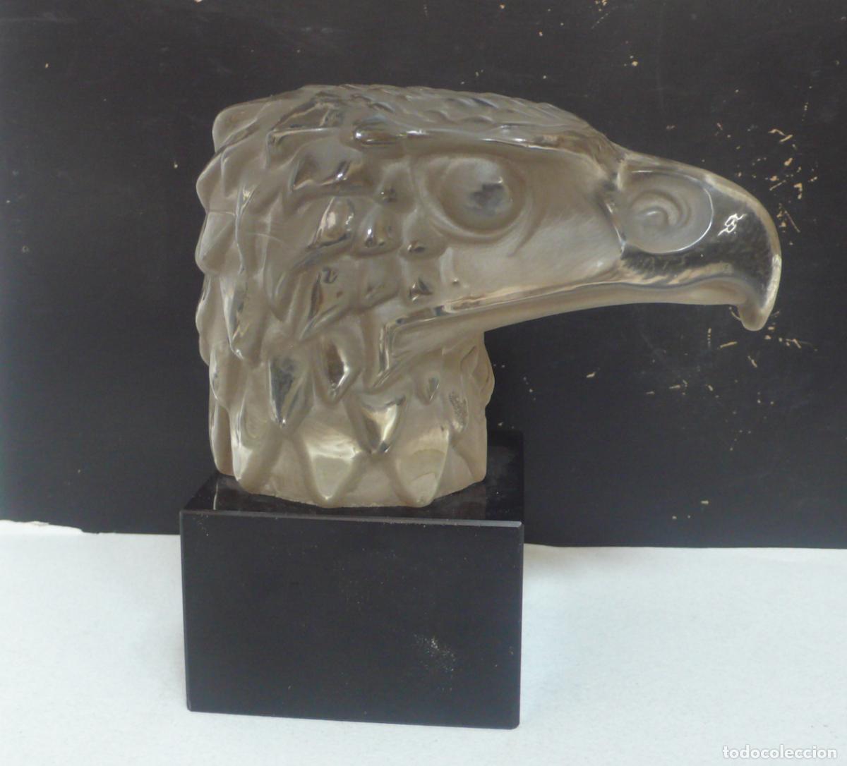 Vintage: CABEZA DE AGUILA EN CRISTAL