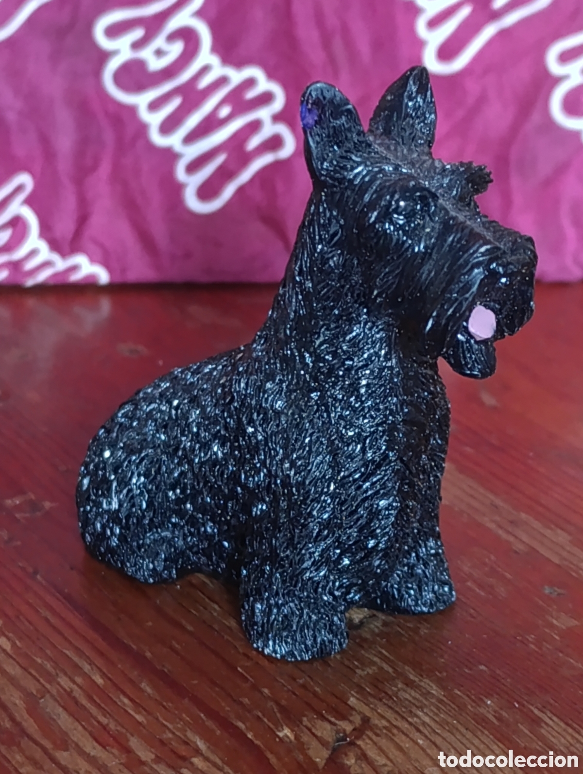 Vintage: FIGURA DE PERRO TERRIER,MARMOLINA.