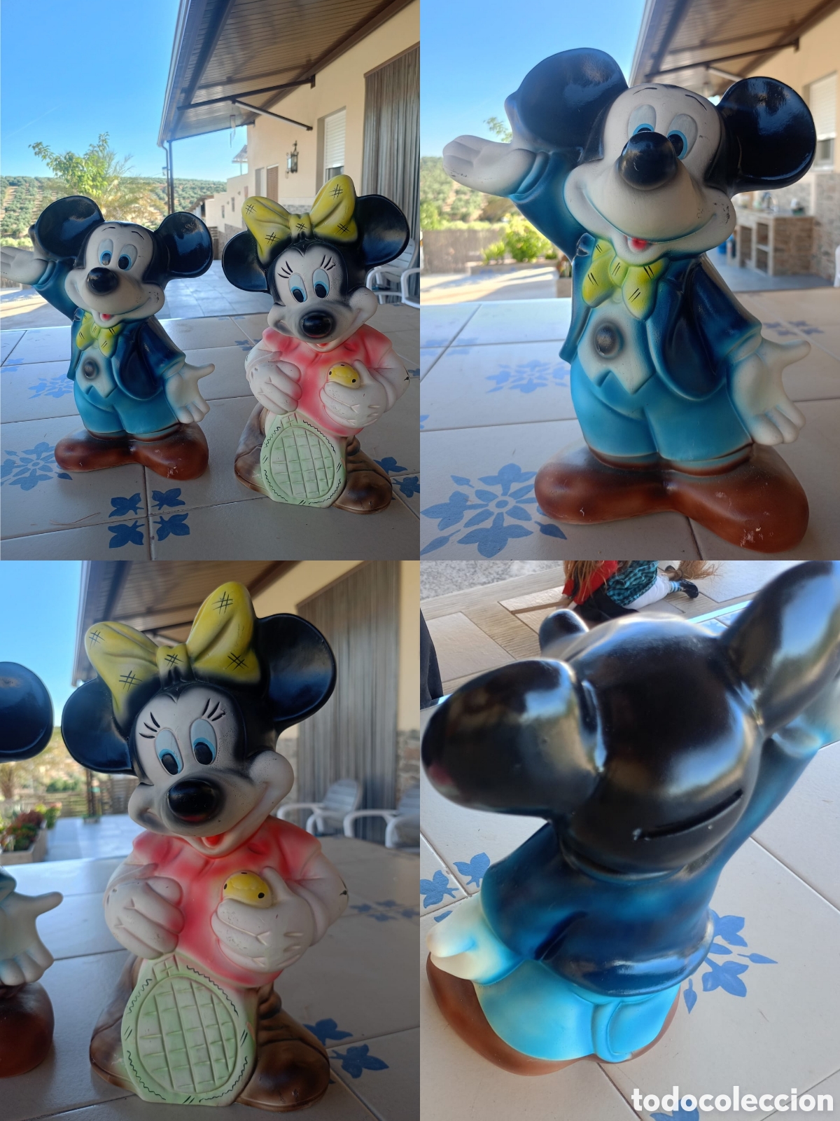 Vintage: Pareja de Huchas Gigantes Mickey y Minnie Mouse Vintage