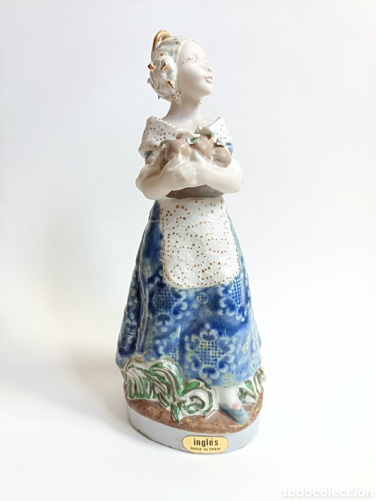 Vintage: Figura Porcelana Valenciana Ingl&eacute;s Vintage Oro