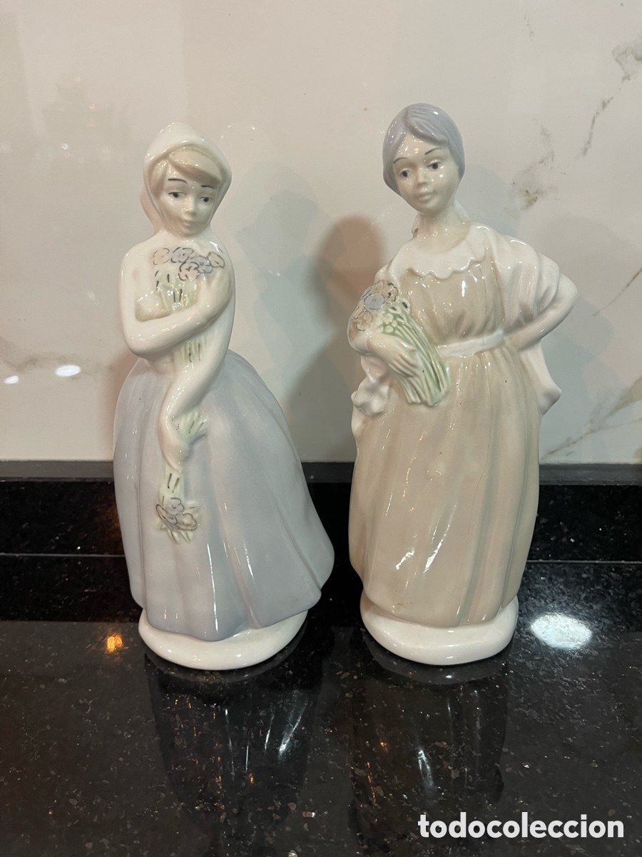Vintage: Pareja de figuras de porcelana