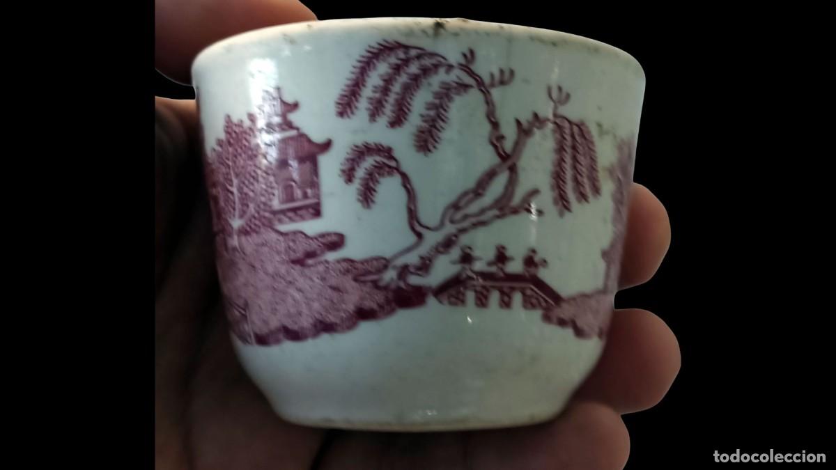 Vintage: TAZ&Oacute;N C&Eacute;RAMICA VITRIFICADA &rdquo;RED WILLOW&rdquo; - STERLING CHINA CO. - EAST LIVERPOOL, OHIO - 1953