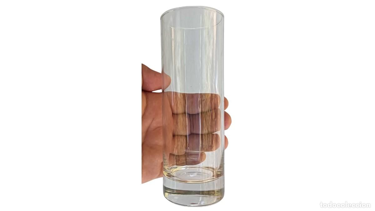 Vintage: VASO ALTO DE TUBO (HIGHBALL) DE VIDRIO TRANSPARENTE - APTO LAVAVAJILLAS - VINTAGE A&Ntilde;OS 90