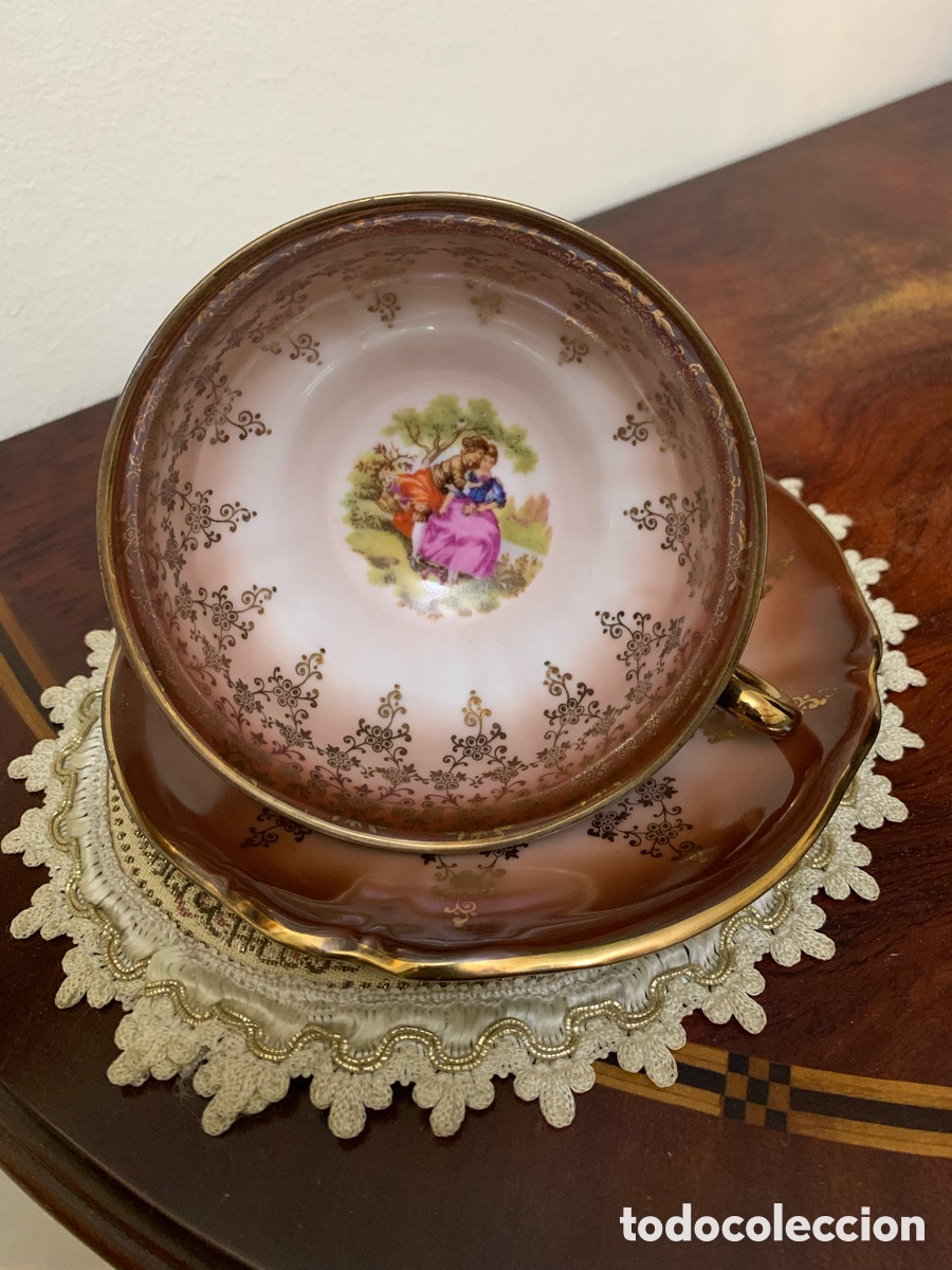 Vintage: Taza grande con plato vintage Waldershof Bavaria Germany &ndash; Porcelana