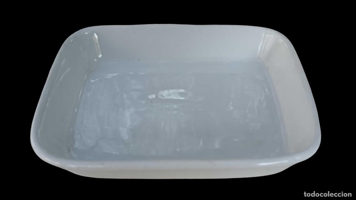 Vintage: BANDEJA/MANTEQUILLERA RECTANGULAR DE PORCELANA BLANCA - VINTAGE A&Ntilde;OS 80/90