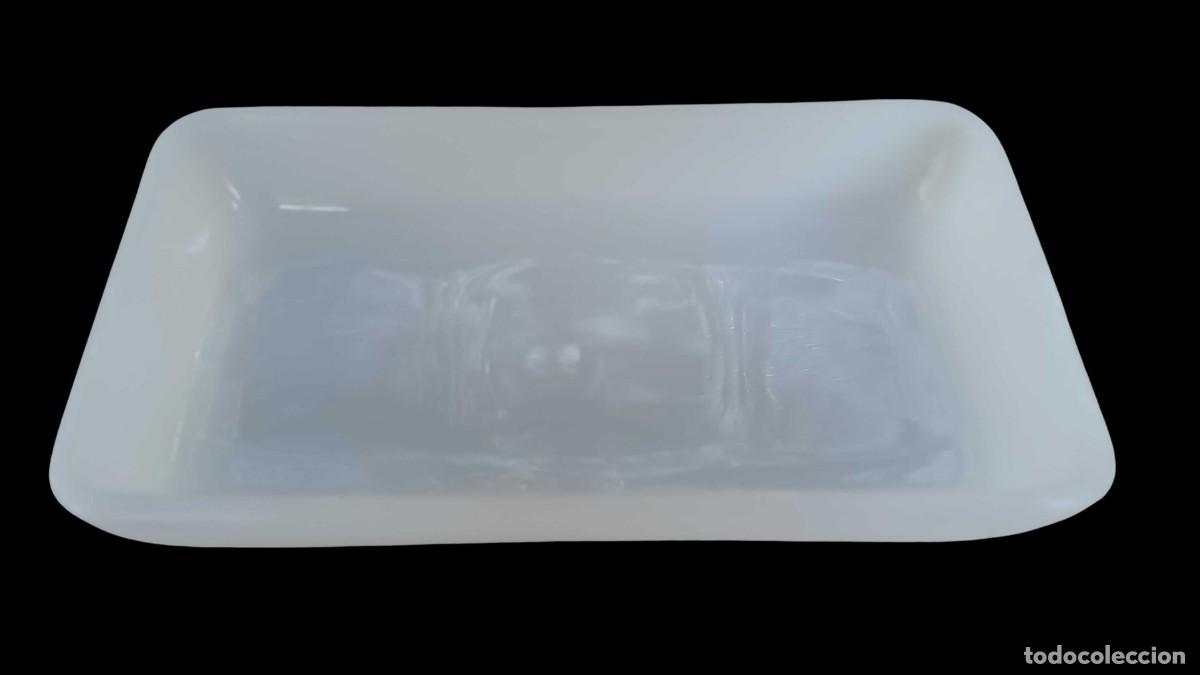 Vintage: MOLDE PARA PAN (LOAF PAN) DE VIDRIO DE LECHE FIRE-KING - ANCHOR HOCKING - A&Ntilde;OS 50/60