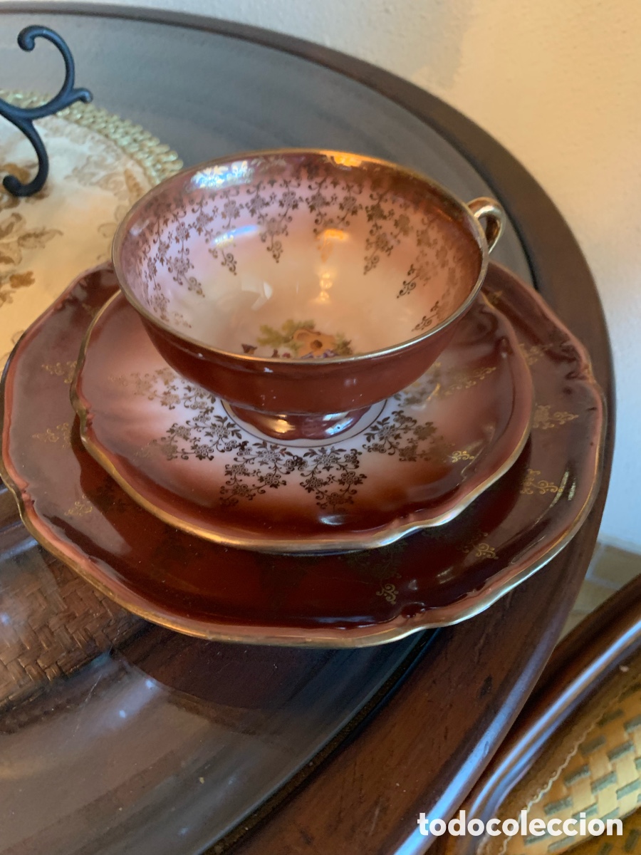 Vintage: Taza con doble plato porcelana bavaria