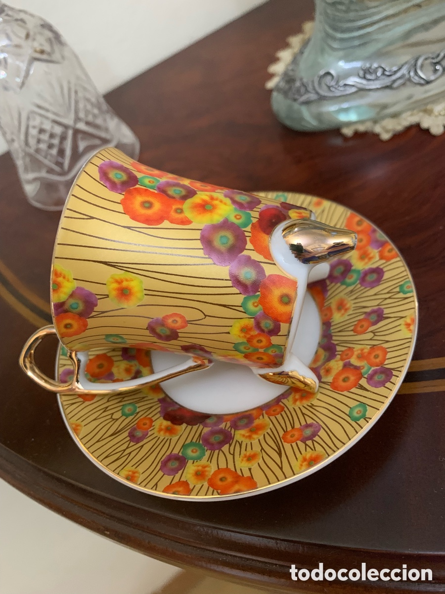 Vintage: Taza de porcelana de coleccion