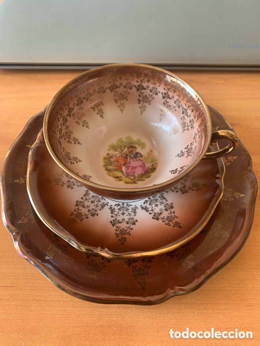 Vintage: Taza y dos platos de porcelana
