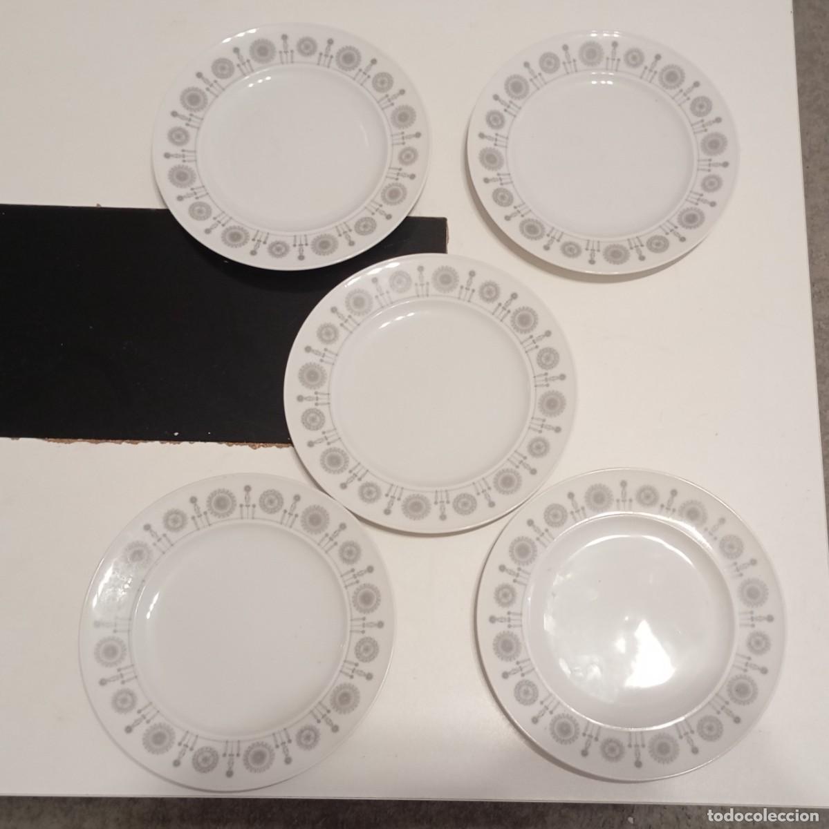 Vintage: BONITO JUEGO DE 5 PLATOS PARA POSTRES DE PORCELANA ALEMANA, ROSENTHAL STUDIO LINIE, VINTAGE