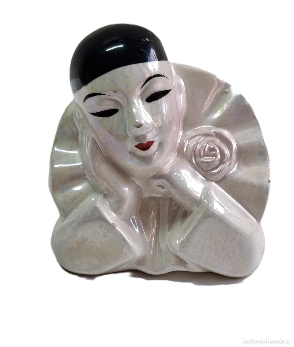Vintage: Figura Pierrot De Colecci&oacute;n Porcelana - Art Deco MCM Payaso Franc&eacute;s Actor Teatro