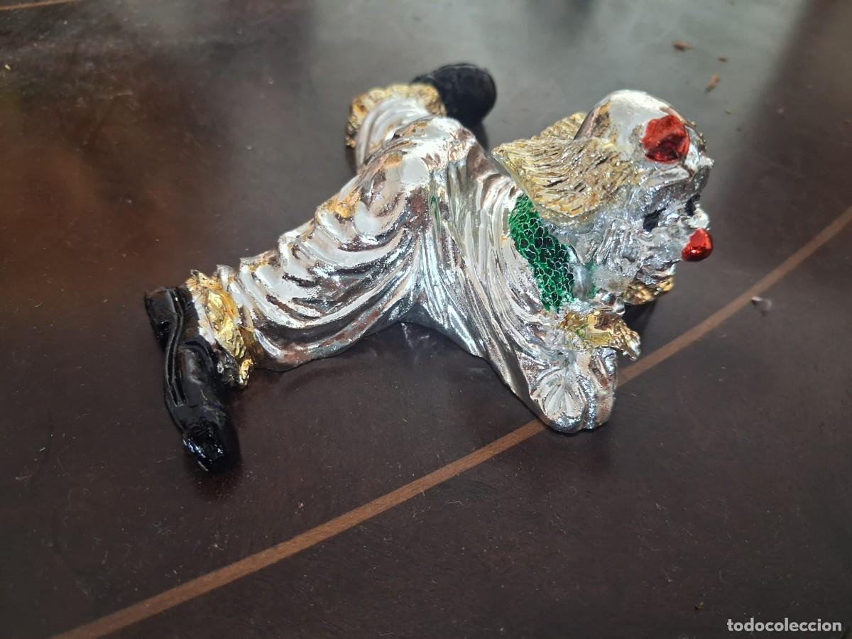 Vintage: Figura de payaso italiano policromado