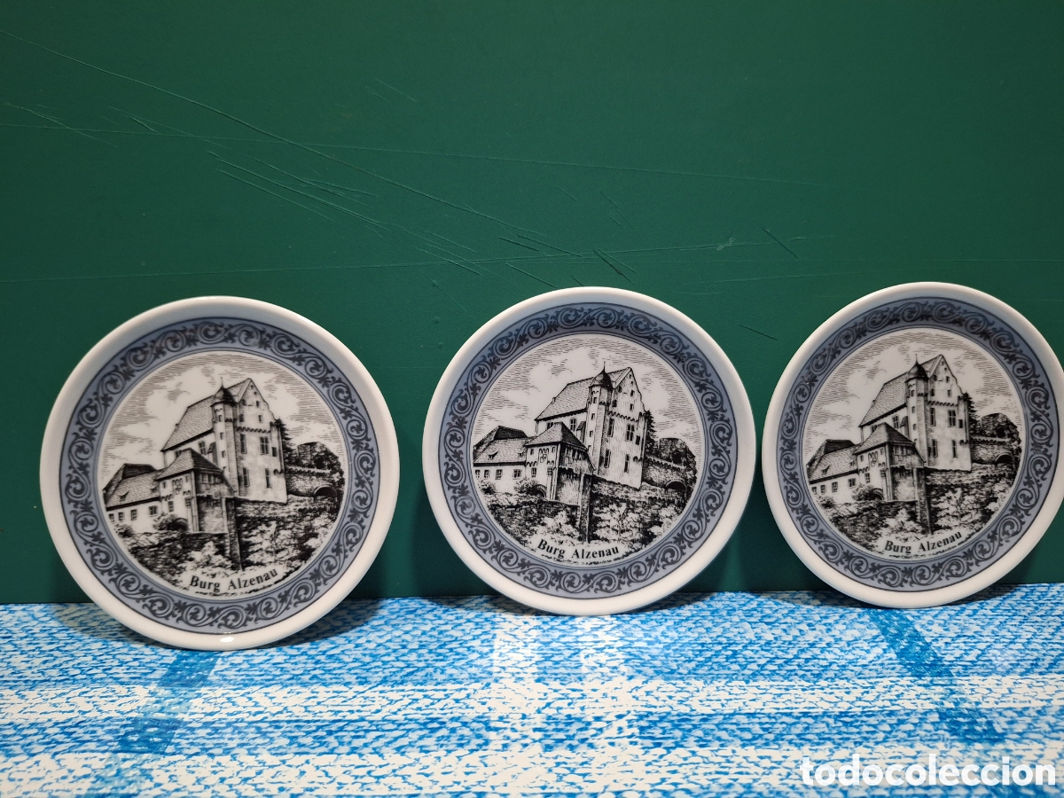 Vintage: Tres platitos decorativos o de pisavasos.